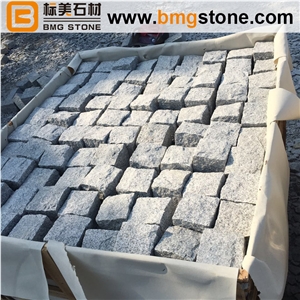Light Grey Granite Paving Stone Tiles Cubic Stone