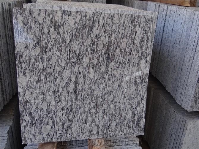 Spray White Granite Small Slabs Cut to Size Tiles