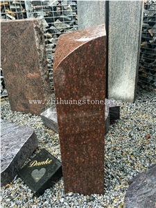 Cats Eye Granite Column Shape Headstone