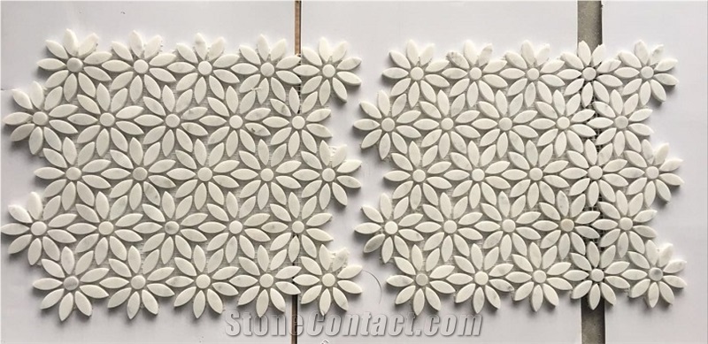 White Carrara Marble Mosaic, Mosaic Art