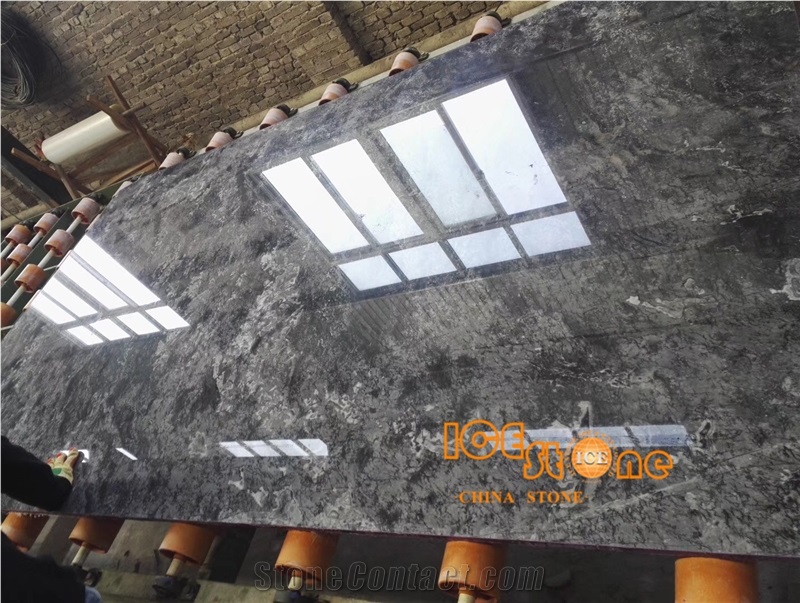 Cambrian Black Marble Polished Slab Bronze Passion