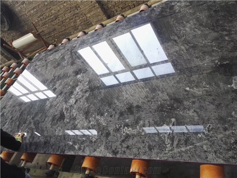 Cambrian Black New Ocean Star Good Polished Slabs