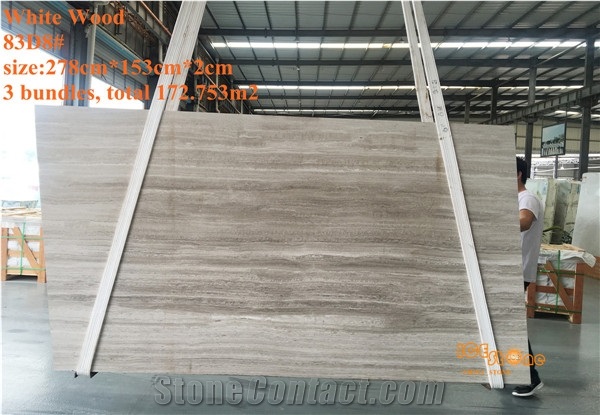 Chinese White Wood Slabs/Marble/Sepergiante/Nature