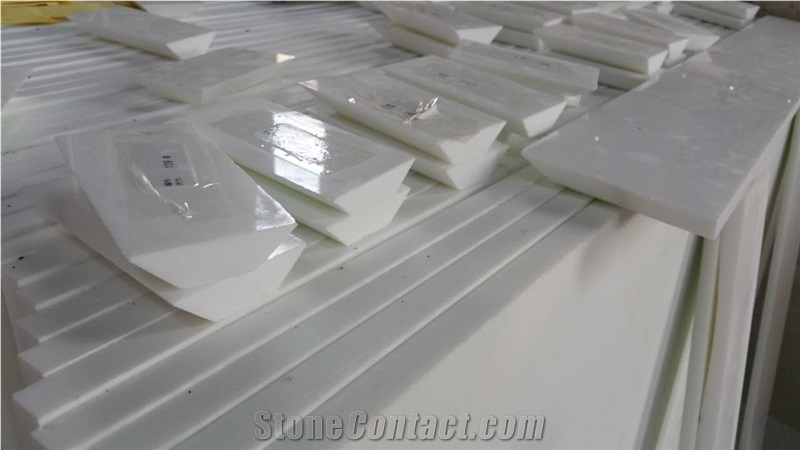 White Nano Glass Bathroom Top