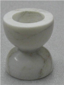 White Marble Candle Holders
