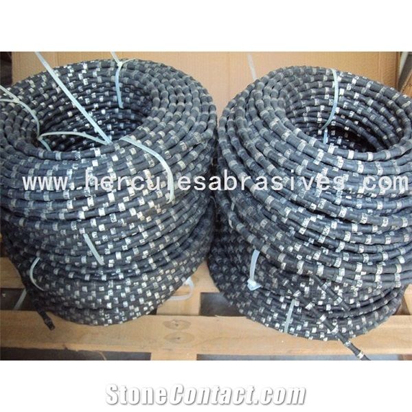 Rubber With Spring Diamond Wire Saw For Concrete