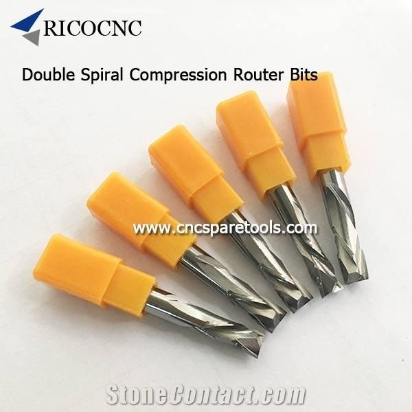 Carbide Compression Router Bits Double Spiral Bits