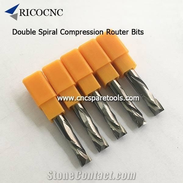 Carbide Compression Router Bits Double Spiral Bits