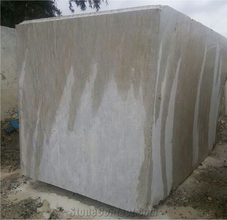 Wavy Cream Marble Block, Iran Beige Marble