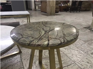 Rain Forest Green Indian Marble Table Top