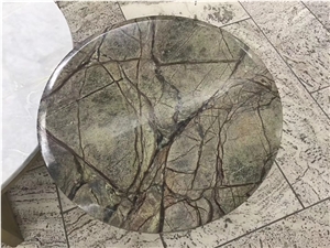 Rain Forest Green Indian Marble Table Top