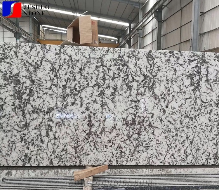 Brazil White Granite Flower Tile Slab for Top Use