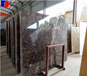 China Cheap Dark Emperador Marble Slab for Walls