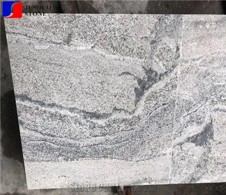 Flamed China White River Pattern Granite Wall Tile