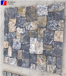 Multicolor Slate Quarry Cobble Paver Cube Stones