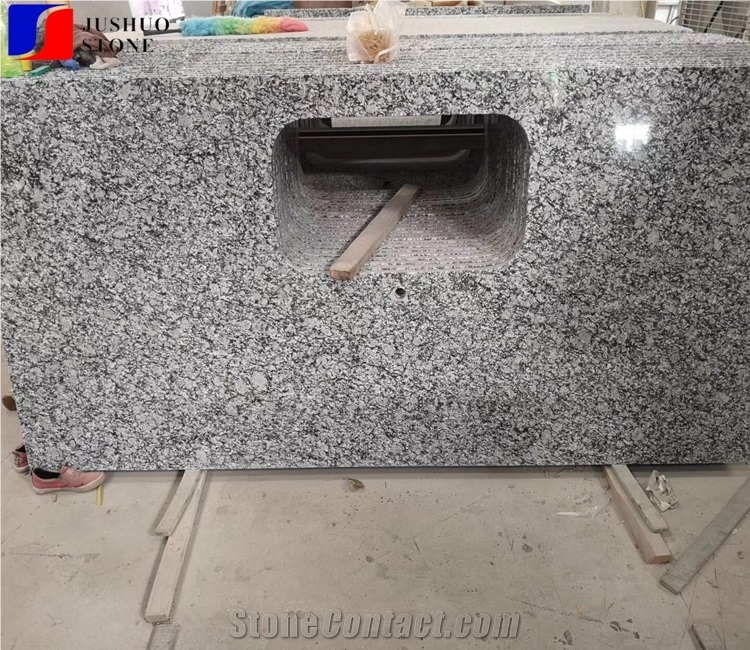 Natural Spray White Granite Countertops Worktops