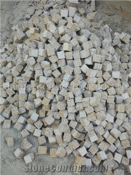 Discount G682 Granite Road Pavers,Padang Giallo Rust Brick Pavers Walling Stones