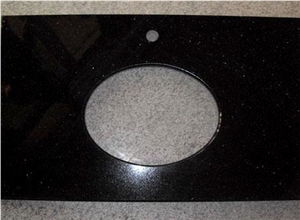 Absolute Black Galaxy Granite Kitchen Countertops