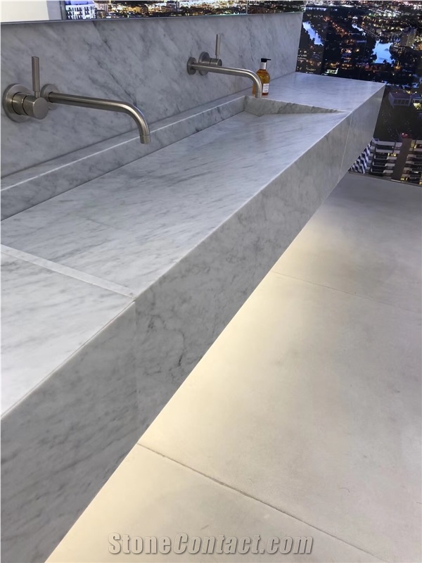 Best White Bianco Carrara Marble Flooring Tiles