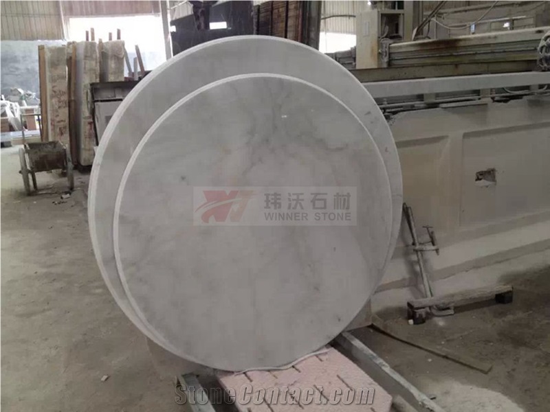 Bianca Carrara Marble Round Counter Table Tops