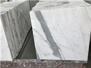 Bianco Statuario Extra Honed Marble Tiles Slabs