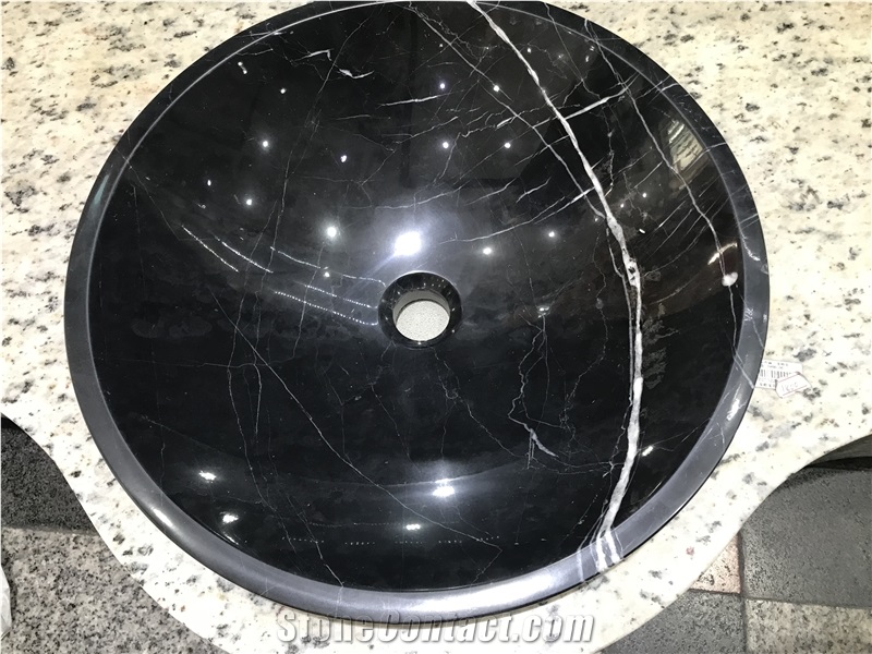 Black Marble Kitchen Sinks with Customized Shape