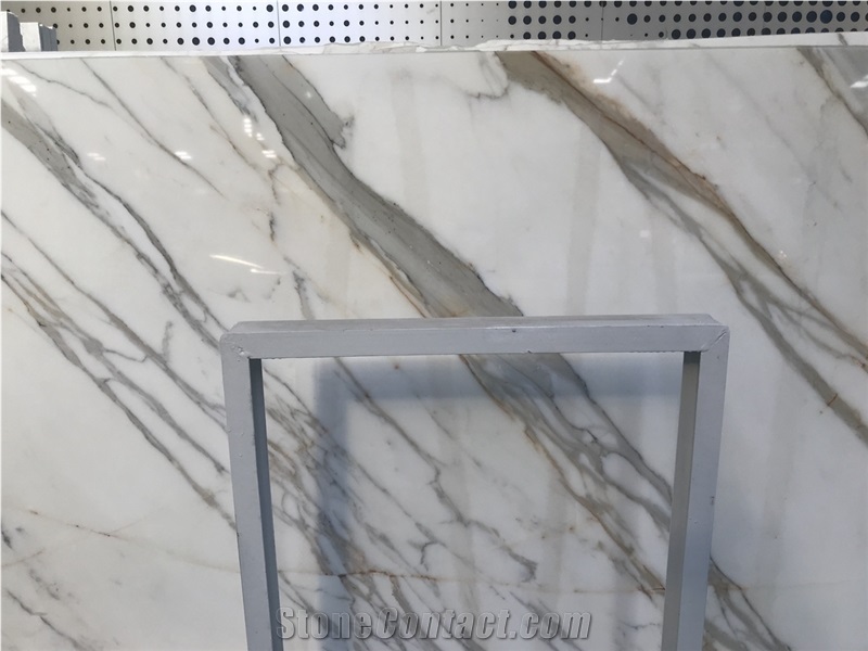 Book Match Calacatta Oro Gold Polished Marble Slabs