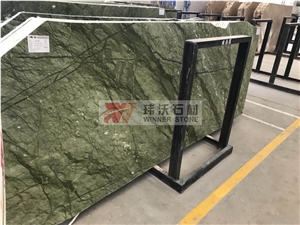 Book Match Dandong Ming Green Marble Rock Slab