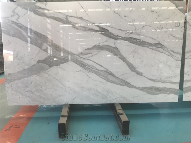 Calacatta Carrara White Marble Slab for Countertop