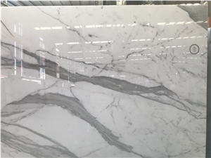 Calacatta Carrara White Marble Slab for Countertop