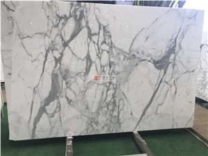 Calacatta Gold Extra White Bookmatch Marble Slab