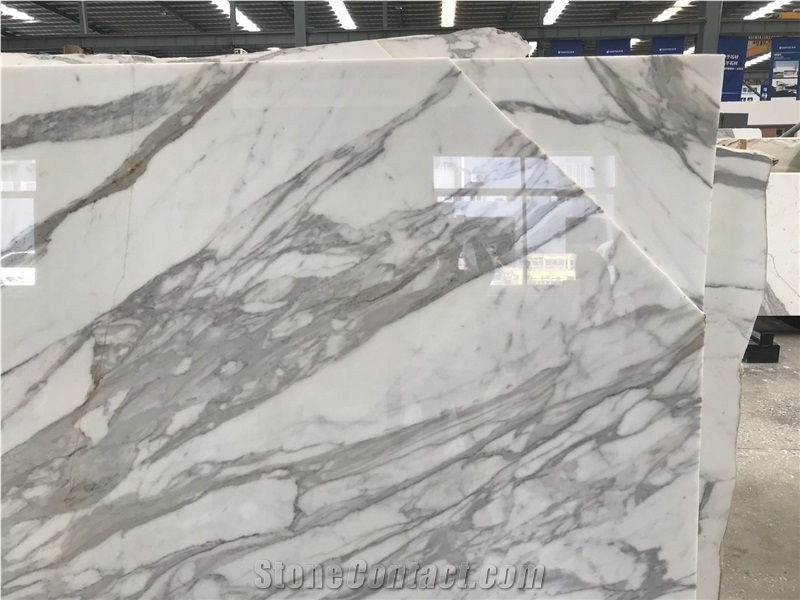 Carrara Statuario Marble Book Match Polished Slab