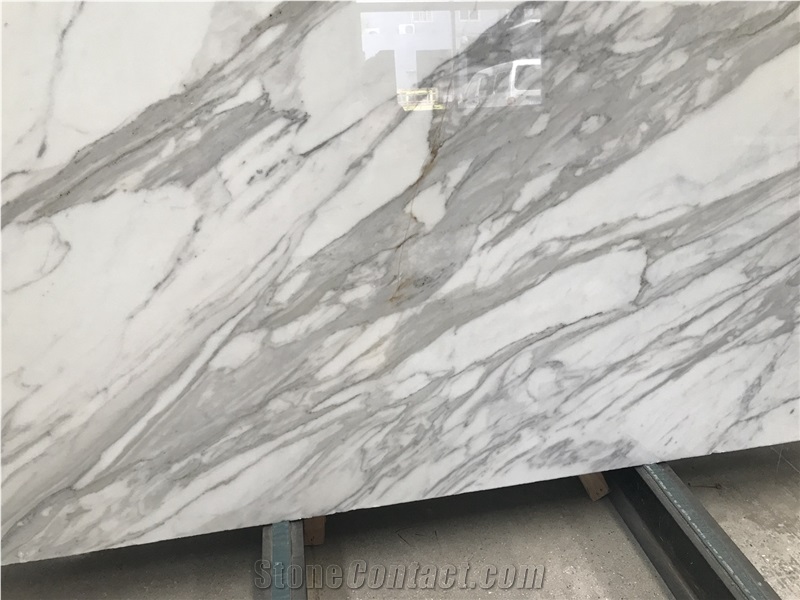 Carrara Statuario Marble Book Match Polished Slab
