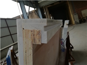 Carrara White Marble Stair Composite Polywood Tile