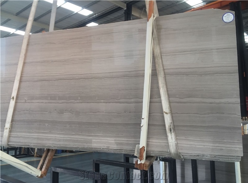 China Athens Grey Wooden Marble Slabs