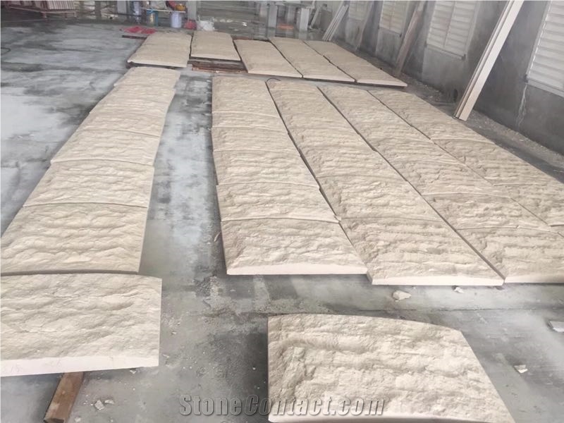 China Beige Sandstone External Wall Cladding Tile