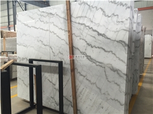 China Bianco Carrara Guangxi White Marble Slab