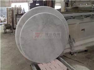 China Bianco Carrara Marble Round Table Tops