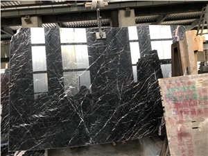 China Black Marble Azalea Red Marble Slab Tiles