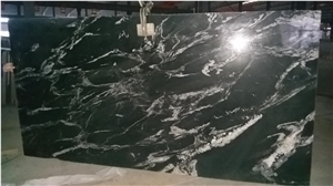 China Black Snowflake Granite Slabs,Flooring Tiles