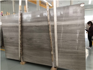 China Grey Wood Grain Marble Flooring Tile Pattern