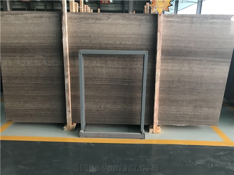 China Grey Wood Grain Marble Flooring Tile Pattern
