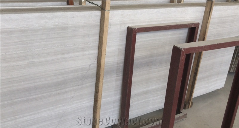 China Serpeggiante Marble White Wood Slabs
