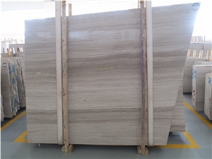 China Wooden White Marble Slab Supplier