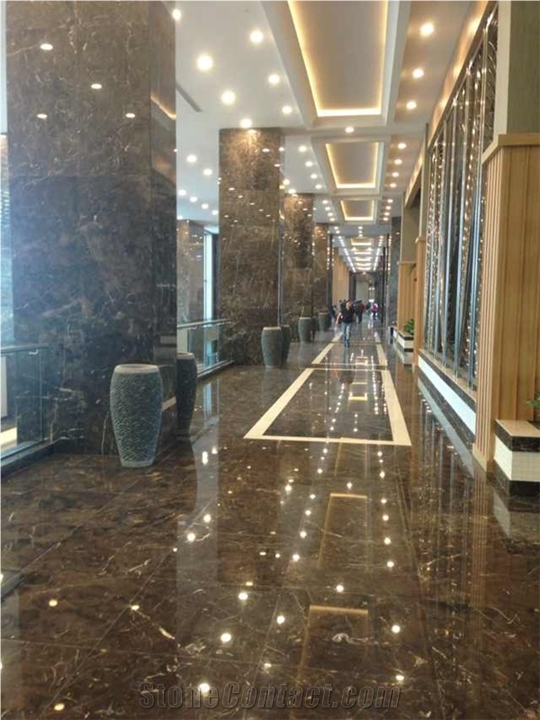 Chinese Brown Emperador Marble Slab Flooring
