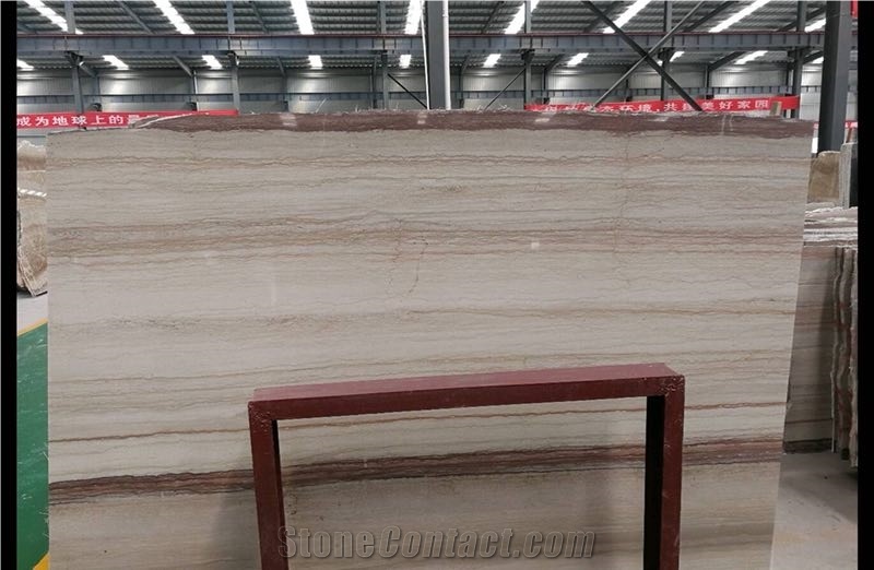 Chinese Fossil Wood Light Marble Slab Wall Tiles