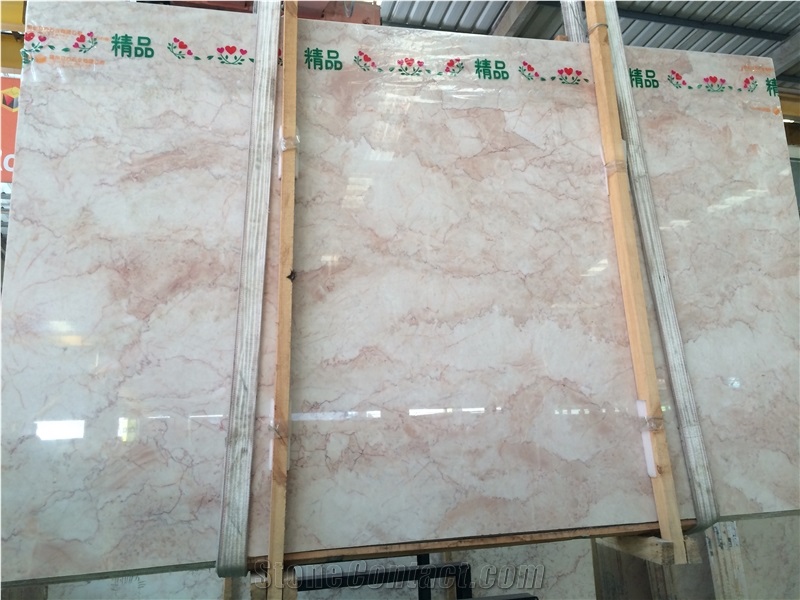 Cream Rose Marble Slab for Faux Marble Floor