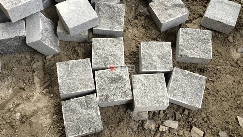 Dark Grey Color G654 Granite Cube Stone Pavers