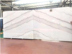 Diagonal Vein Guangxi White Marble Slabs Tiles