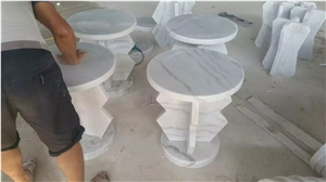 Garden Outdoor Chairs by Guangxi White Marble